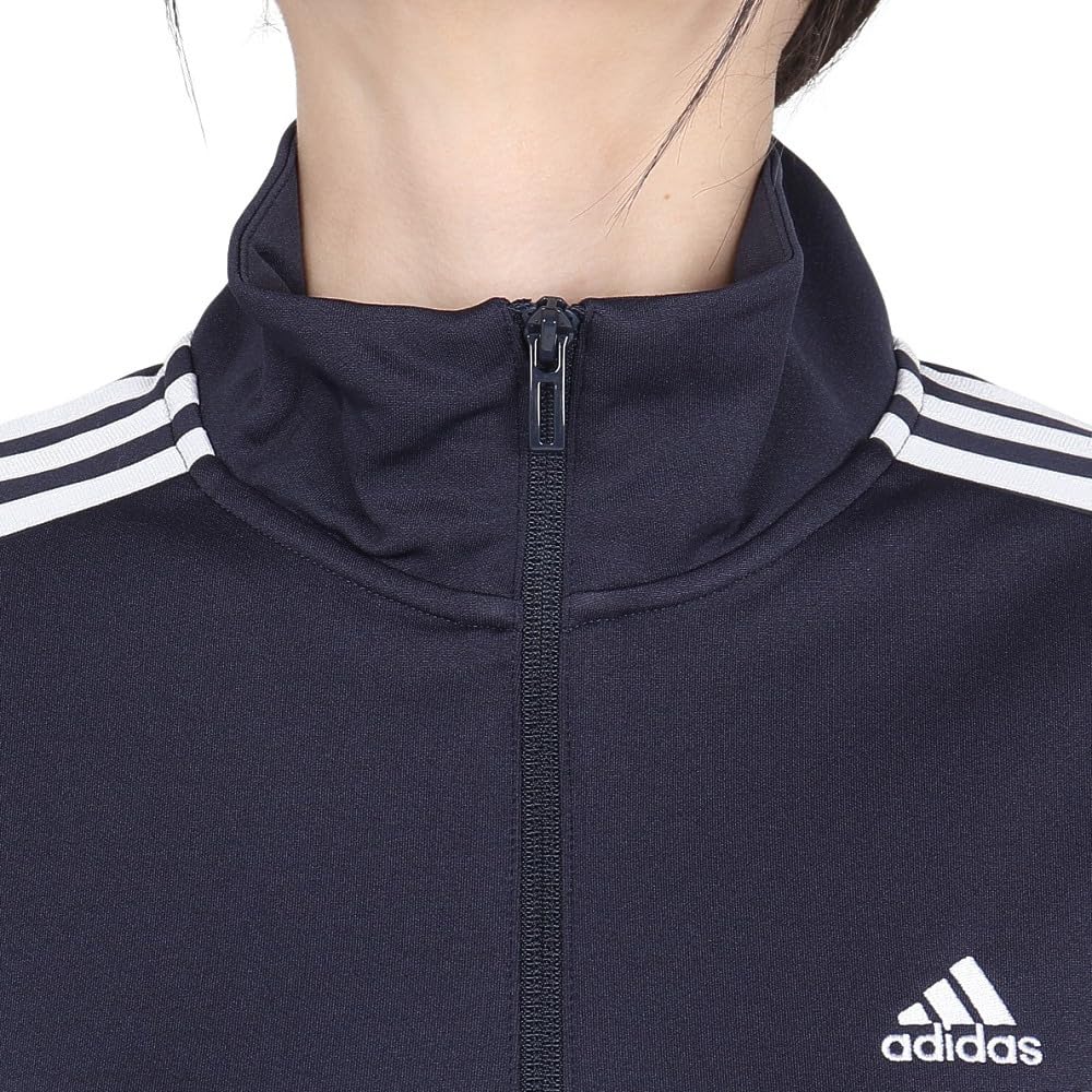 Adidas KTX40 Legend Ink Double Knit Track Top with Size L Women's (JG3797) Loose-Fit 3-Stripes,