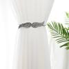 4Pcs Elegant Wing Shaped Metal Curtain Holdbacks Flexible Spring Rope Window Drapes Clip Fasteners for Drapery Holder