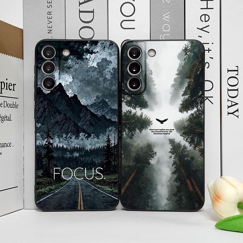 Vintage Forest Landscape Snow Mountain Scenery Phone Case for Google Pixel 9 A 8 A 7A 6A 7 PRO 8 9 Pro XL 4G 5G Soft Back Cover