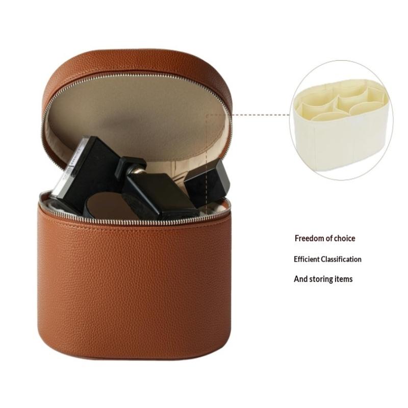 Large-Capacity Pu Leather Cosmetic Box With Internal Storage Box Detachable Hand-Held Cosmetic Bag Zipper Travel Bag