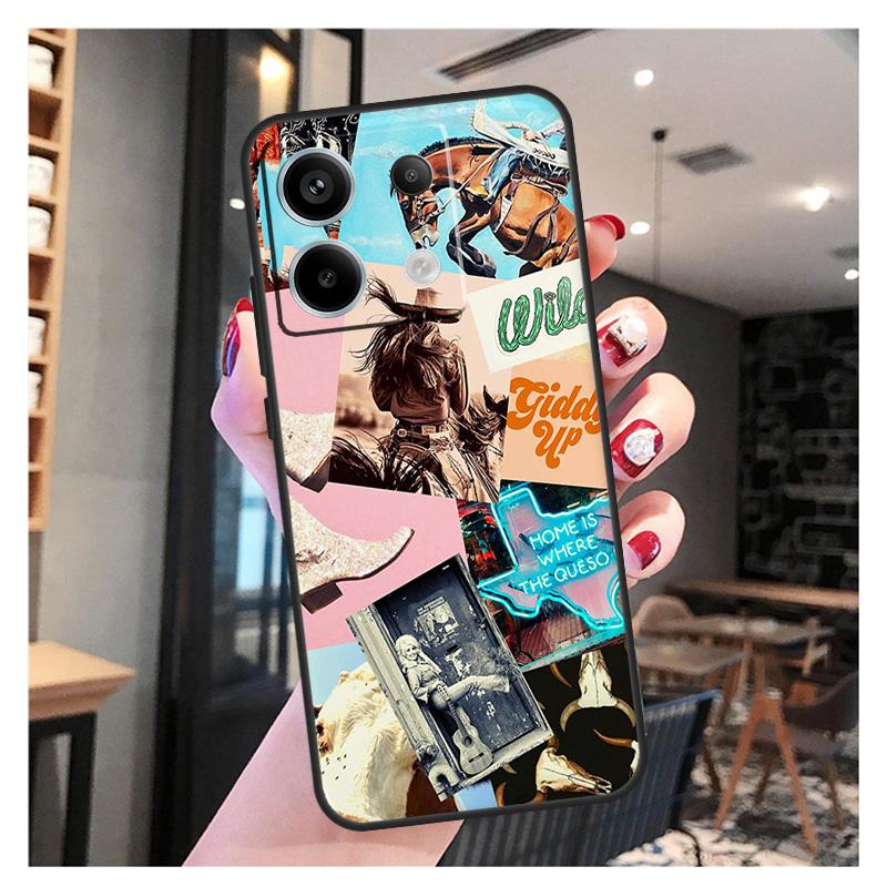 Western Cowgirl Cowboy Boho Aesthetic Case For Xiaomi Redmi Note 13 12 10 9 8 11 Pro 12S 11S 10S 9S Remdi 13C 9C 10C 12C Cover