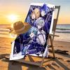 Genshin Impact Print Beach Towel Design, Soft, Lightweight. for Home Bathroom, Spa, Pool, Yoga, Surfing, Camping, Gift for Family, Friend