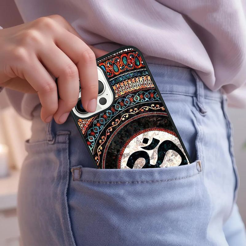 Aum om Namaste Symbol Zen Yoga Phone Case For iPhone 17 Air 15 16e 14 13 Pro Max Coque 12 11 Pro Max PLUS cover