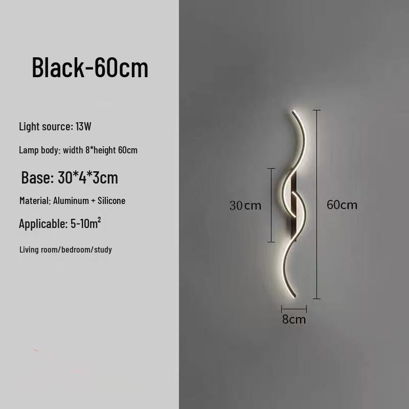 Modern Minimalist Long Strip LED Wall Lamp