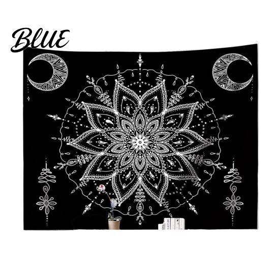 Retro Style Wall for Dorm Circular Pattern Tapestry Indian Hanging Bohemian Tapestry Rectangular Bedroom Living