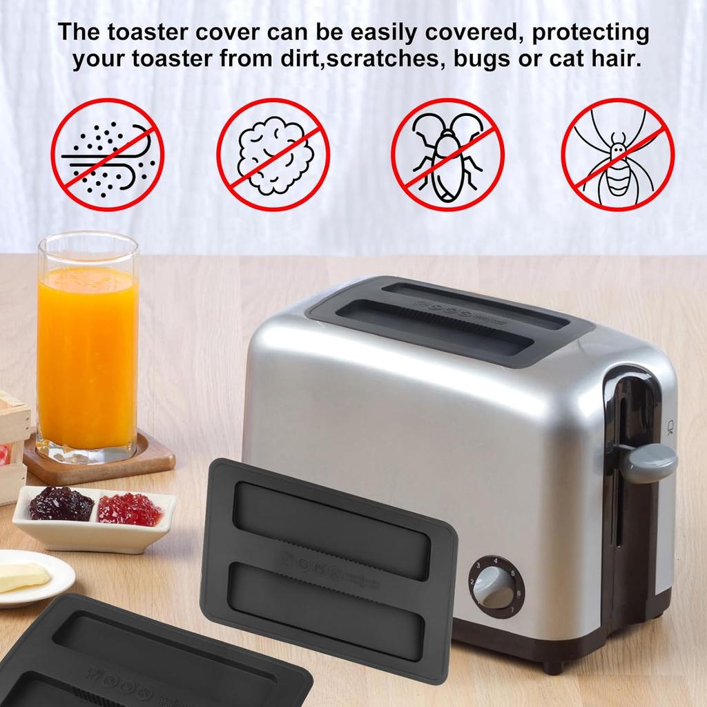 2Pack Silicone Toaster Cover,Heat Resistant Bread Machine Cover Toaster Lid Bread Maker Top Cover,Toaster Appliances Top Cover Bread Maker Dust Cover