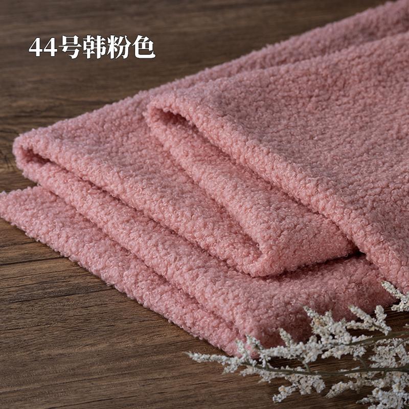 Teddy Plush Fabric Elasticity Soft By The Meter for Toys Pet Nest Cushion Handmade DIY Sewing Faux Lamb Fur Cloth Beige White