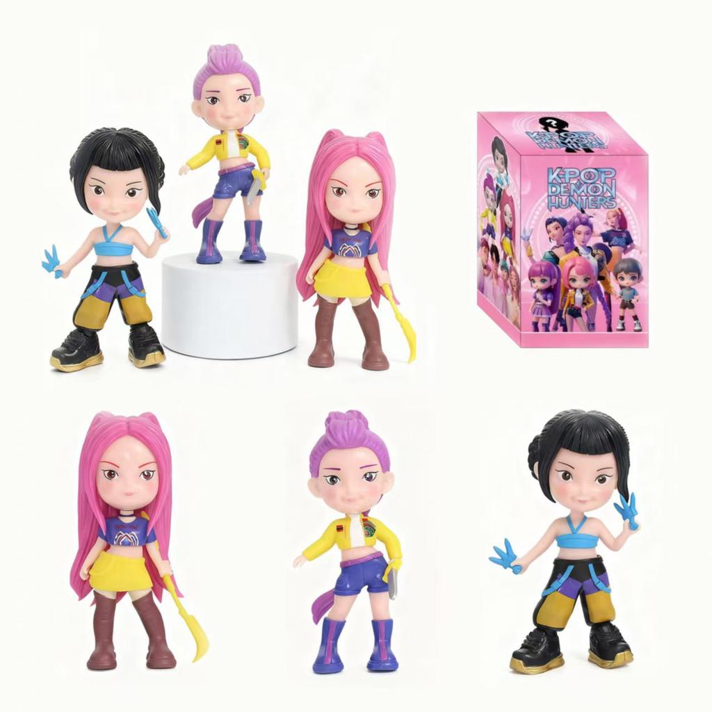 Fierce Fashion Girl Group Figures - Cute Cartoon Model Collectibles for Desktop & Shelf Stunners