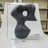 Abstract Art Geometric Ceramic Vase, Black and White Irregular Flower Ware, Living Room, Office, Hall Countertop Decoration