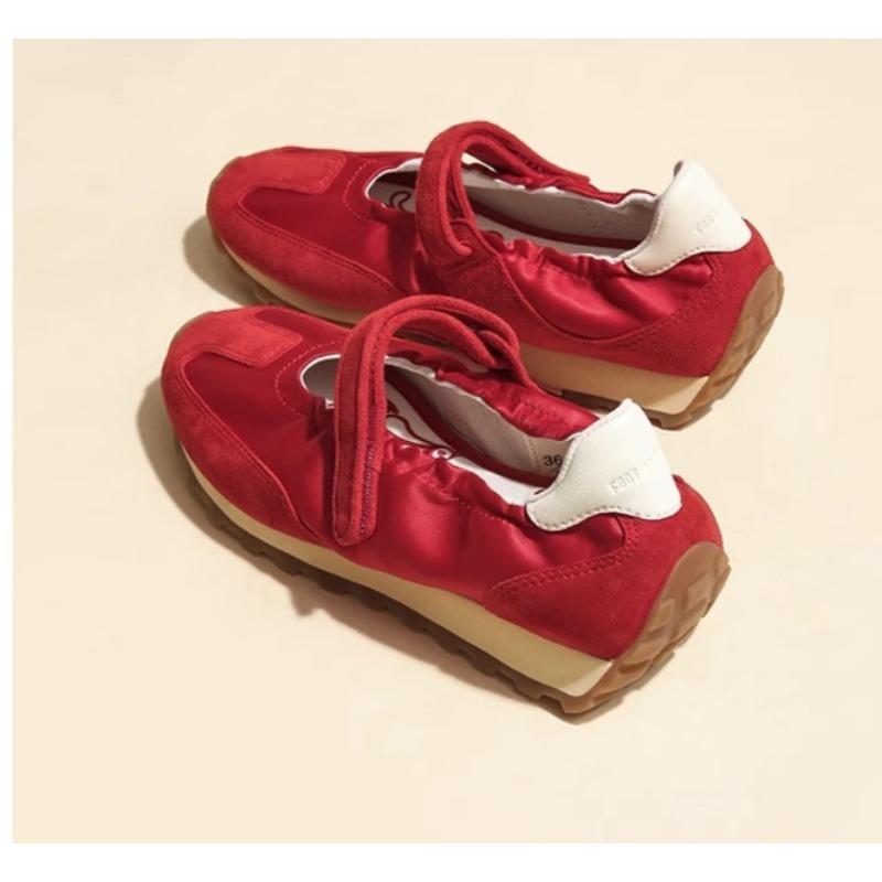 

Модные женские балетки, спортивная обувь, повседневные летние кроссовки, новые лоферы, сандалии, женские 2025, модные нескользящие беговые кроссовки, mujer zapatillas 40 красный