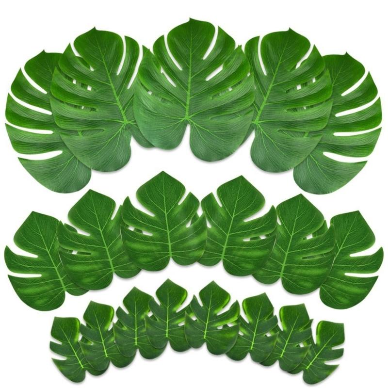 10Pcs Artificial Monstera Leaf 30x20Cm Large Artificial Foliages For Wedding Decoration Plant Arrangement