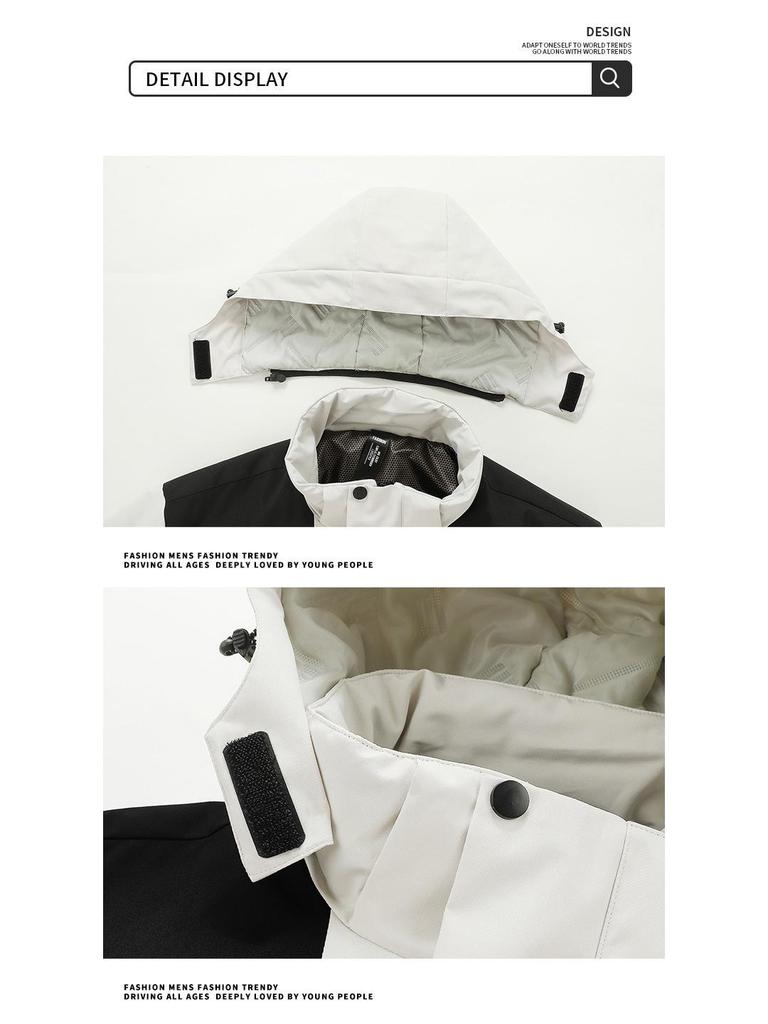 Men’s Winter Graphene Self-Heating Windbreaker: Thick Warm Cotton Jacket for Cold Protection