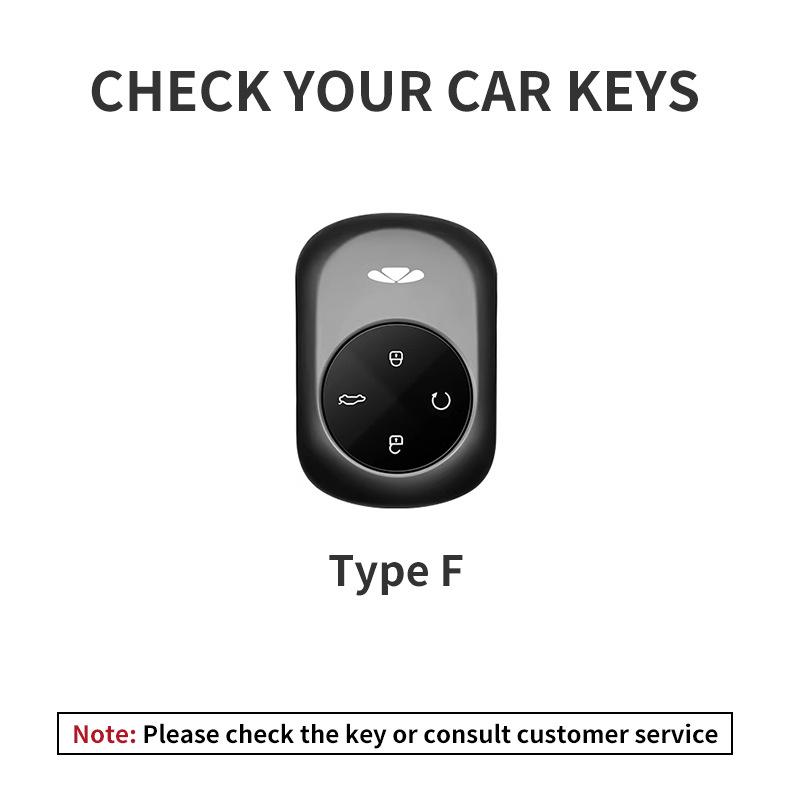 Chery Fengyun A9L Full Coverage Goat Leather Key Case with Protective Buckle
