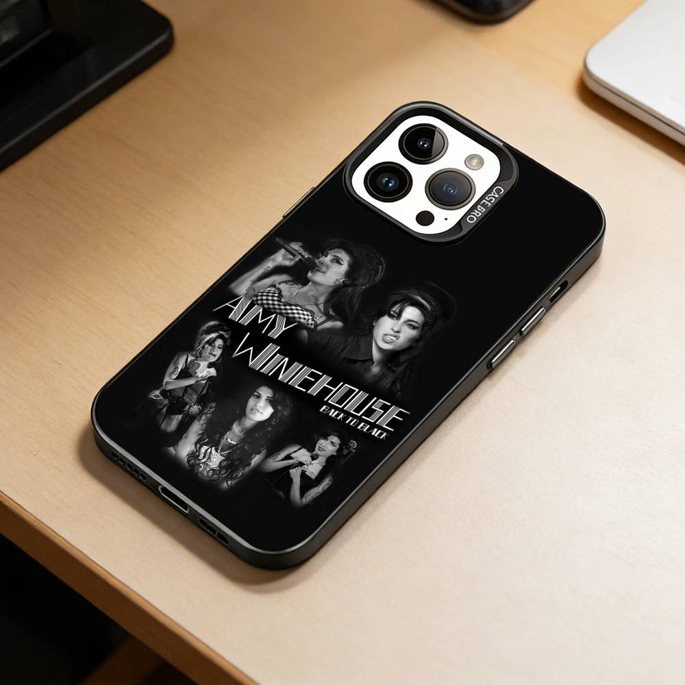 Y2K A-Amy Winehouse Handyhülle Für iPhone 17,16,15,14,13,12,11 Plus,Pro Max,XS,Bunte Silberne Handyhülle Funda Cover