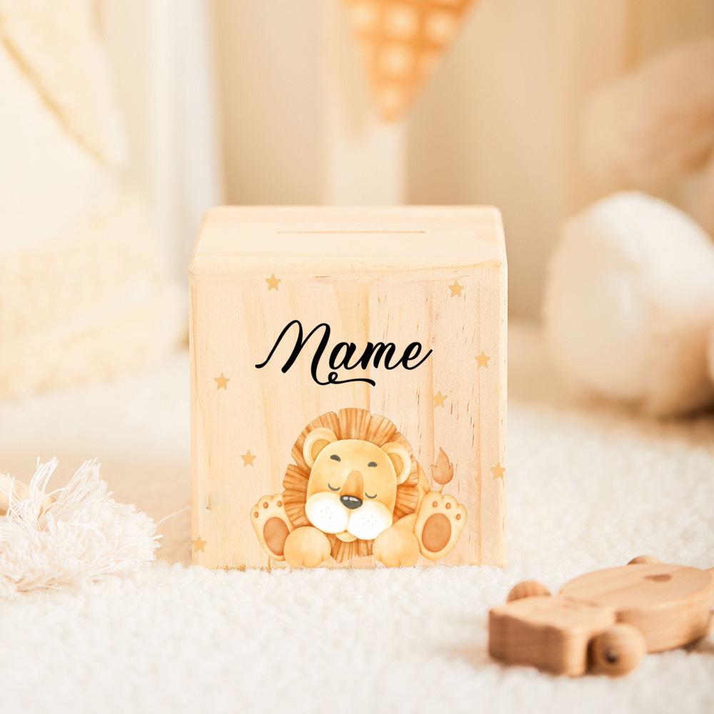 

Детская копилка Детская деревянная копилка с именем Индивидуальная копилка Подарок на крестины Подарок на рождение ребенка