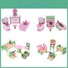 Miniature Wooden Simulation Furniture Dollhouse Set Kids Educational Toys