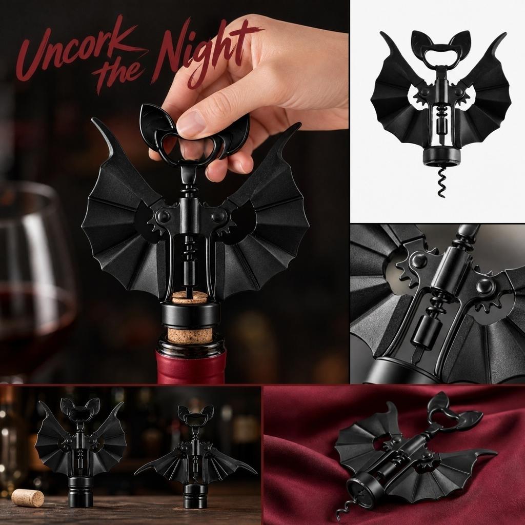 2-in-1 Wine Shape Alloy Silicone for Corkscrew and Foil Cutting Kitchen Bar Accessory
