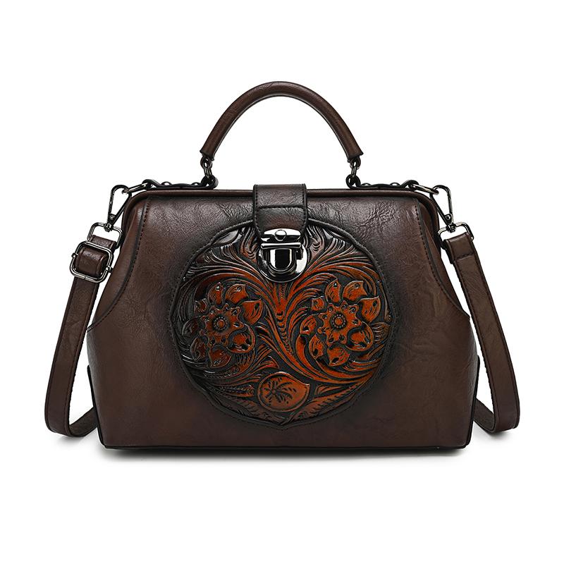 2026 Vintage Luxury Embossed Women's Tote Bags Designer Top Quality Soft Leather Women Shoulder Bag Female Crossbody Handbags