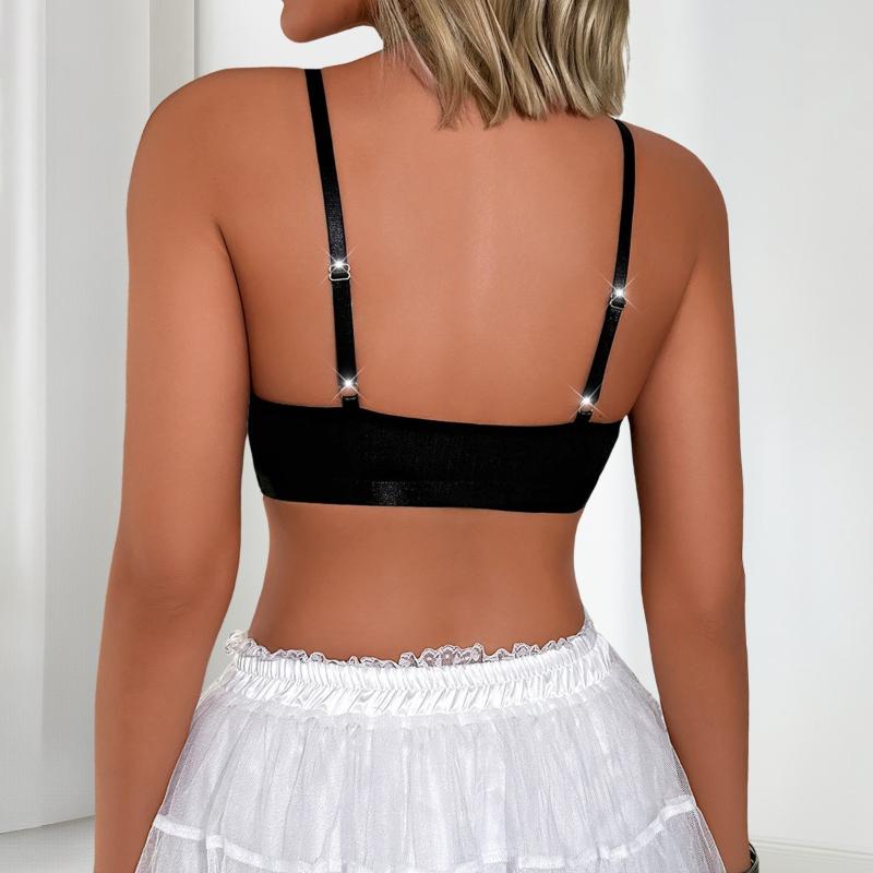 Sexy  Women's Vest-Style Lace Breathable Support and Gathering Sporty Bra