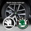 4Pcs 55/65mm Car Wheel Center Hub Caps Emblem Covers For Skoda Octavia Superb Rapid Kodiaq Karoq Fabia Kamiq Enyaq Citigo Vision