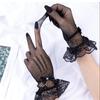 Summer Uv-proof Driving Gloves JK Mesh Fishnet Gloves Lace Full Finger Girls Lace Fashion Gloves Hand Cosplay Gloves