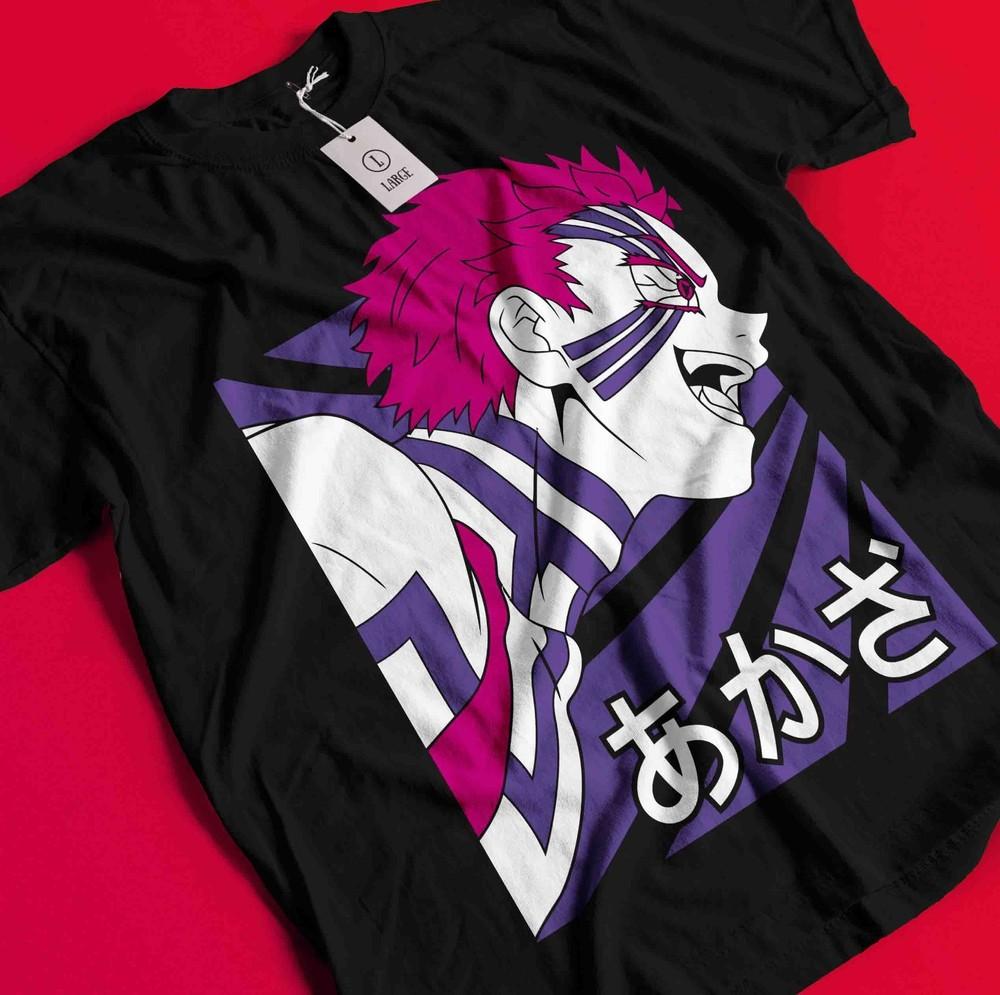 

Demon Slayer Shirt Akaza Upper Moon 3 Tshirt Zenitsu T-Shirt Muzan Tanjiro Doma BB1001 S