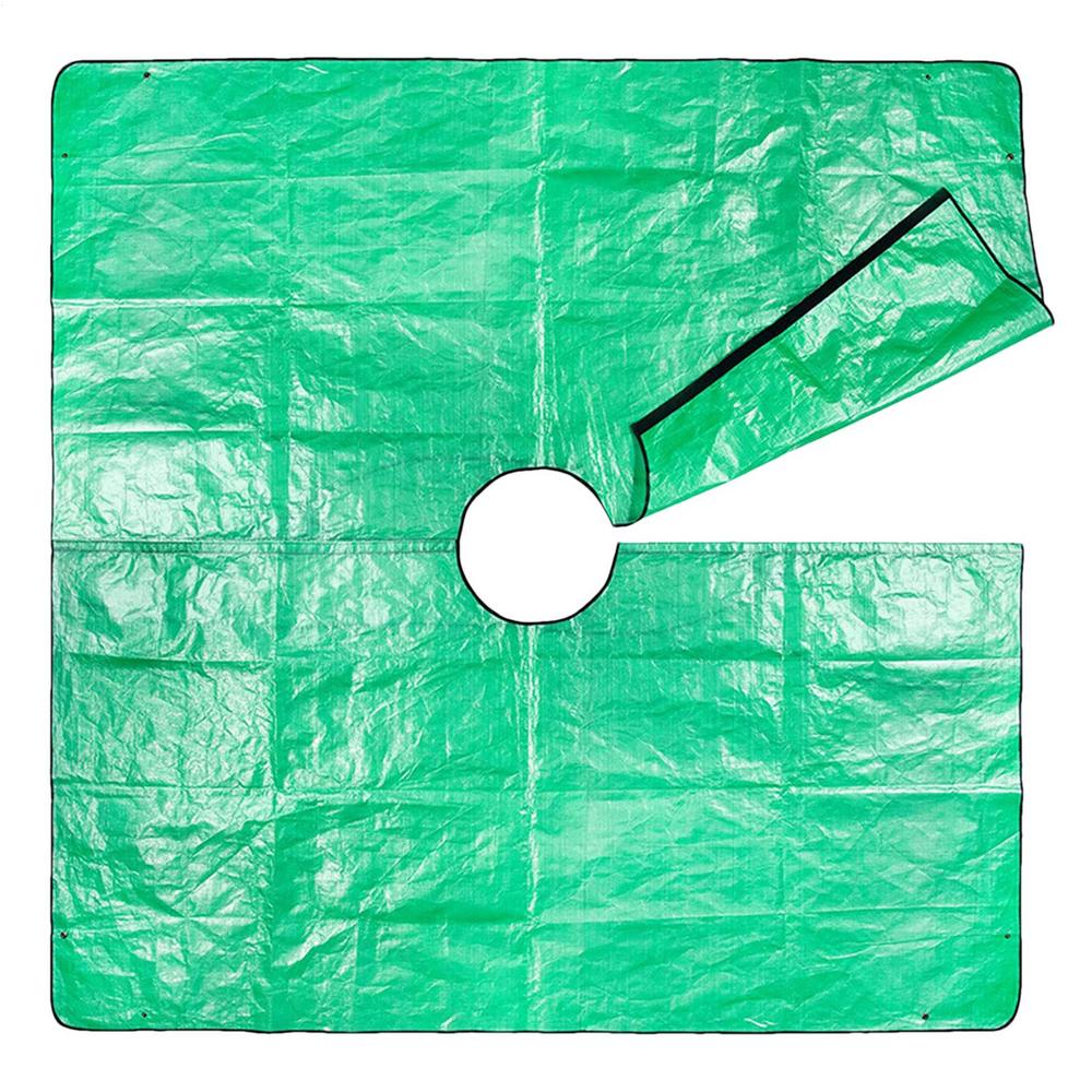 Landscape Tarp with 12 Inches Hole Waterproof Barrier Gardening Tarp Pruning Drop Cloth Garden tree pruning waterproof tarp