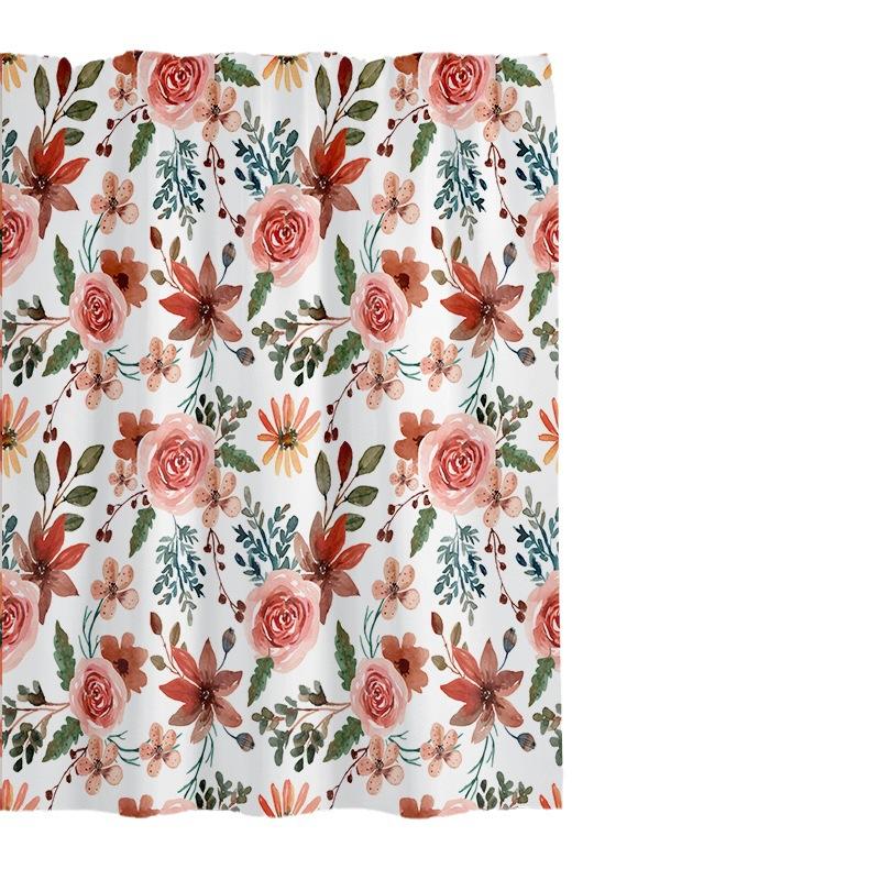 JINRUN Badezimmer verdickter wasserdichter Vorhang, schimmelfester Duschvorhang, Duschtrennwand-Vorhang, Duschvorhang, Badezimmer-Vorhang, kostenlose Perforation