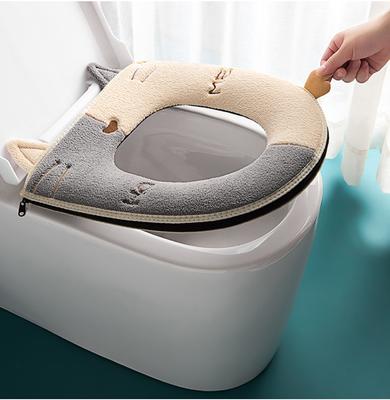 Thickened Warm Toilet Seat Cushion Household Toilet Cover Washer Suede Toilet Cover Warm Universal Toilet Seat