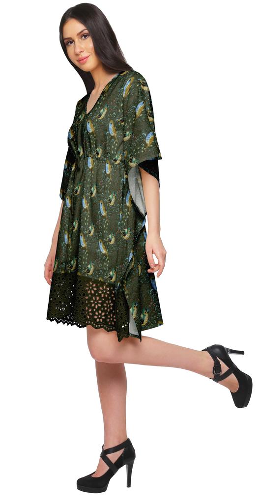 Moomaya Short Caftan Cover Up Dress Printed Women Kaftan Beachwear Cover Up