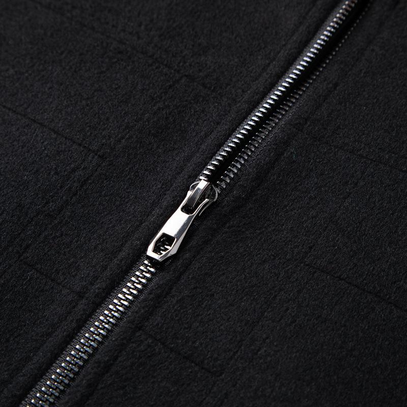 Утолщенная деловая куртка с воротником-стойкой для мужчин среднего и пожилого возраста — фото 4