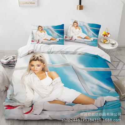 Three-Piece 3D Digital Printing Arianagrande Quilt Cover Home Textile Four-Piece Set