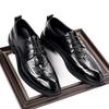 Fashion Luxury Brand Men's Glossy Leather Shoes High-end Banquet Dress Shoes Office Men's Pointed Business Shoes High-quality Versatile