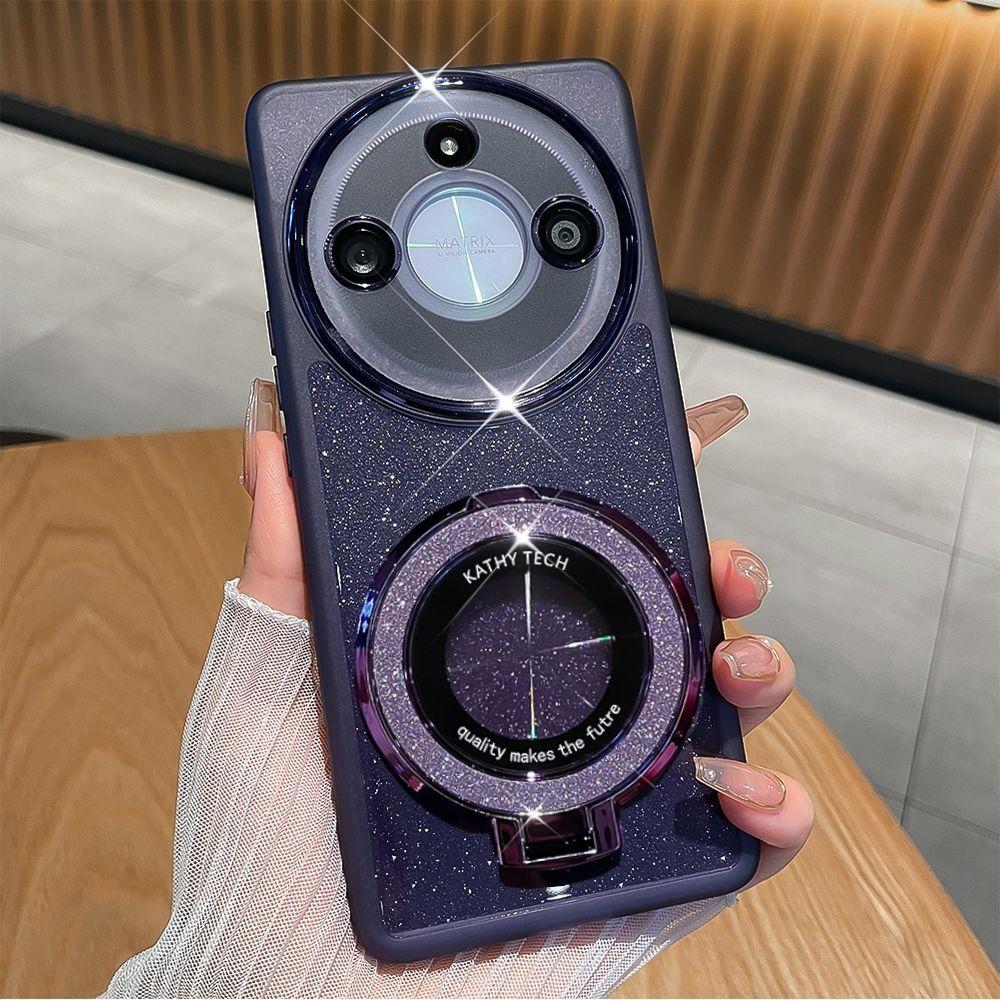 

Для OPPO Realme 11 10 Pro Plus чехол модный мягкий TPU блестящий с кольцом магнитный защитный чехол для задней крышки для Realme11 11Pro 10Pro For Realme 11 Pro фиолетовый