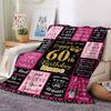 60Th Birthday Celebration Quotes And Wishes For A Fabulous Milestone Throw Blanket Text Ultrasoft Great For Sofa Couch Office Bed Picnics Allseason