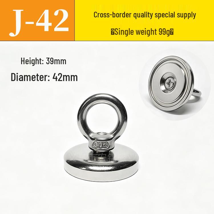Heavy-Duty Underwater Salvage Magnet with Lifting Eye & Anti-Collision Suction Cup