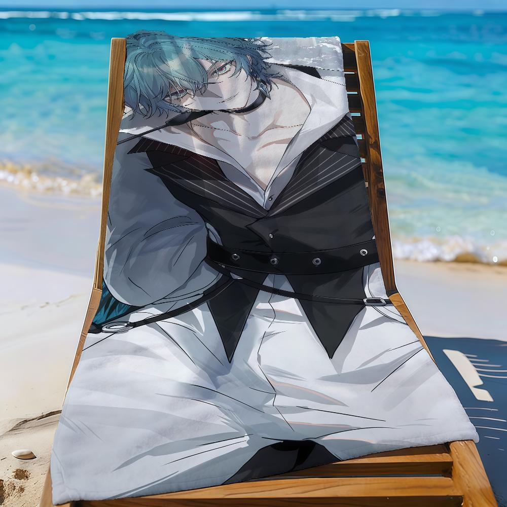 Lohen Game Genshin Impact Towel Sports Quick Dry Travel Camping Sandproof Soft Light Large Beach Towel
