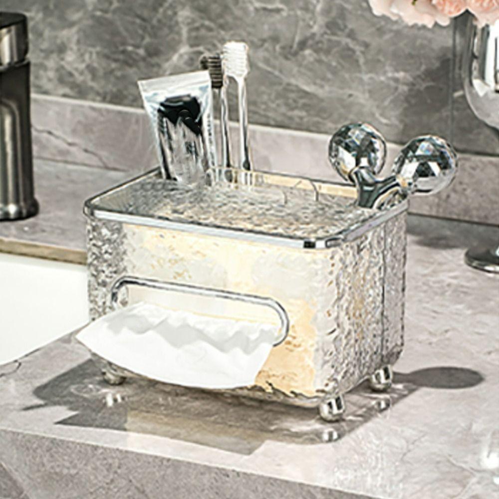 Creative Tissue Box Transparent Napkin Storage Box Miscellaneous Organizer Paper Box Paper Drawer