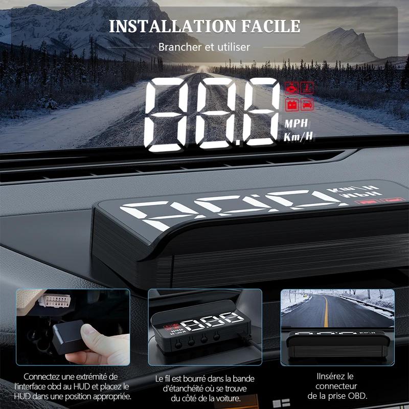 LANGJING M3 OBD2 GPS Head-Up Display Auto Electronics HUD Projector Digital Car Speedometer Accessories For All Car