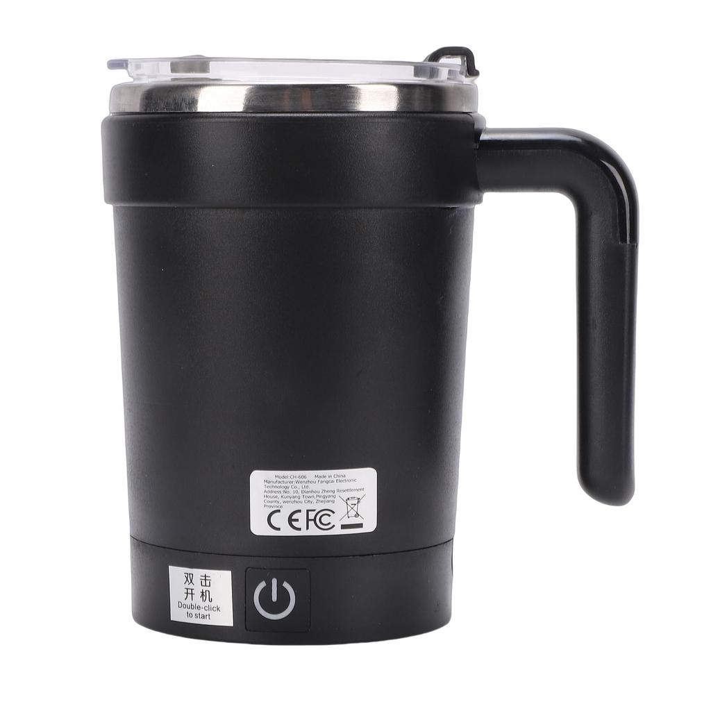 Self Stirring Mug Stainless Steel Automatic Magnetic Coffee Mug USB Rechargeable 380ML Capacity with Straw