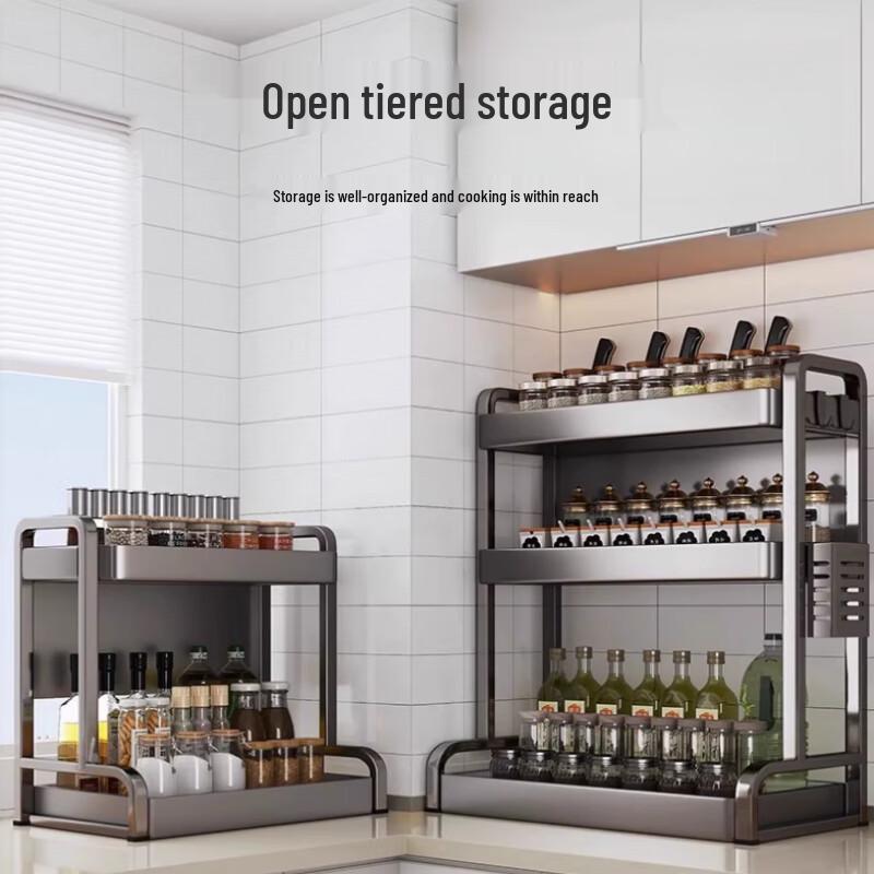3-Tier Multi-functional Kitchen Countertop Storage Rack