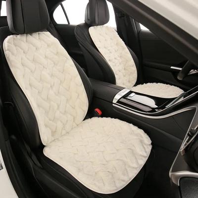 Flauschiges Winter-Autositzkissen, flauschiges Plüsch-Fahrzeugsitzschutzpolster mit Rutschfester Unterseite
