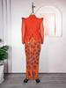 African Print Vest Dress: Women's Fashion Commuting Hip-Hugging Skirt, European and American Style.