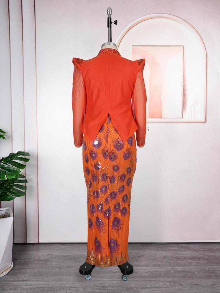 African Print Vest Dress: Women's Fashion Commuting Hip-Hugging Skirt, European and American Style.