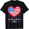 250 Years of Freedom USA Heart 1776-2026 250th Anniversary T-Shirt
