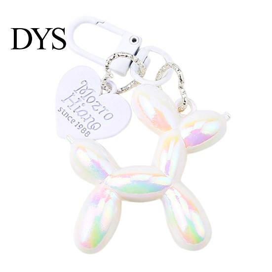 Keychain Pendant Cartoon Balloon Dog Puppy Charm Luster Lasers Color Shaped Bag DIY Decoration Home Office Decor Ornament Colorful Accessory
