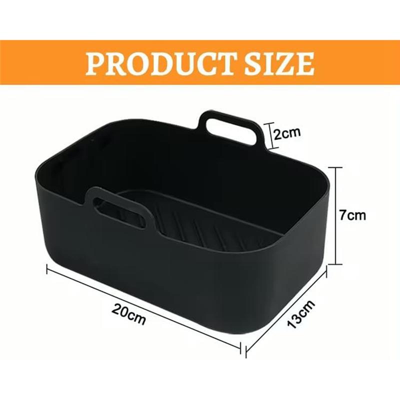 2PCS Air Fryer Silicone Liners Non-Stick For Ninja DZ201/ DZ401 Air Fryer Basket Accessories Reusable Air Fryer Liners