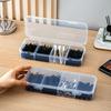 Clear Plastic Compartment Makeup Organizer Box Dustproof Jewelry Hair Accessories Desktop Storage Case