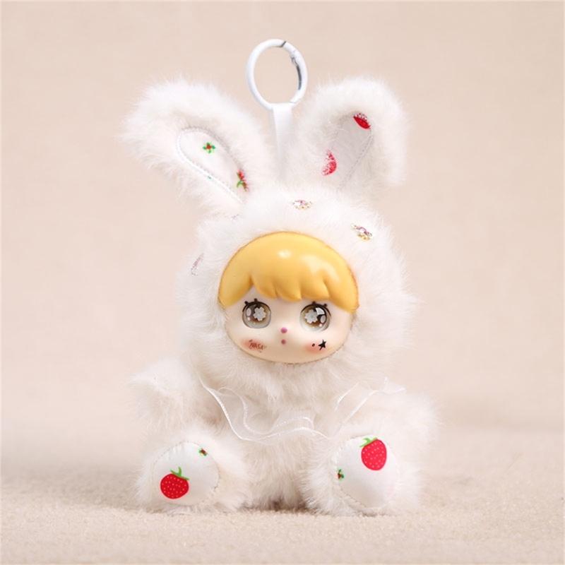Cute Rabbit Plush Keychain Soft Vinyls Toy With PP Cotton Filling Key Chain For Bags And Car Decors 20cm Height