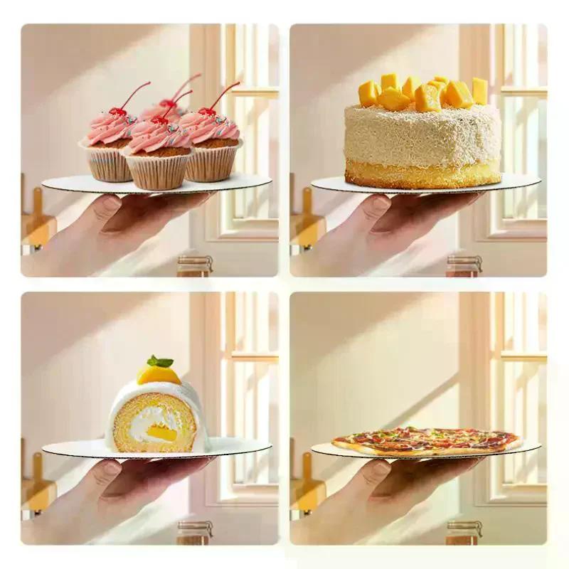 10Pcs 15/20/25/30cm Round Cake Boards Circle Cardboard Base Cupcake Dessert Tray Birthday Party Cake Decorating Supplie